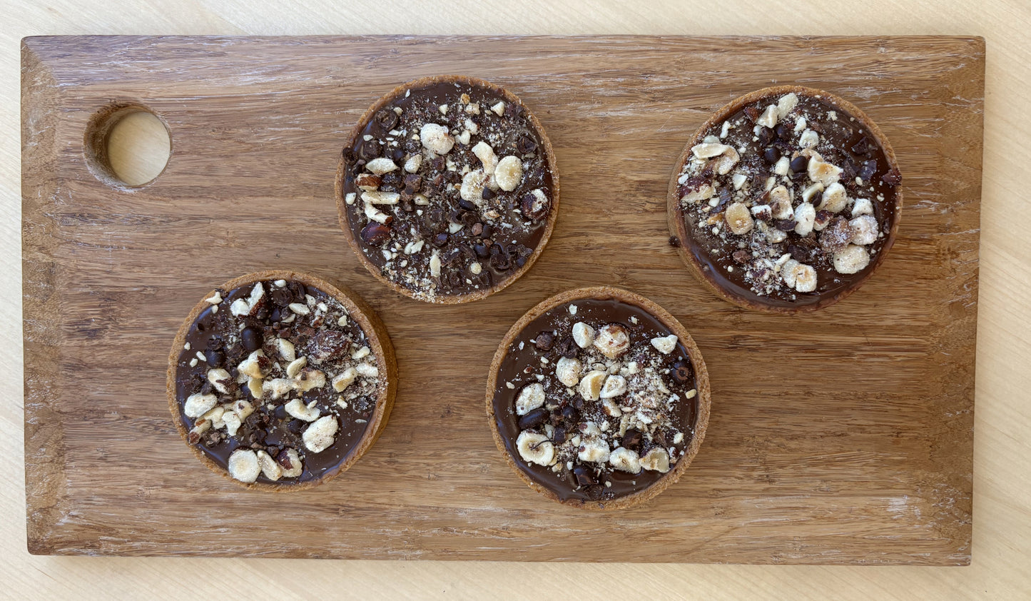 Chocolate Caramel Hazelnut Tart