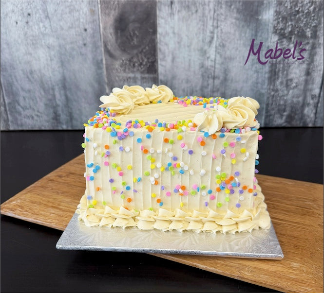 Vanilla Birthday Cake with French Buttercream